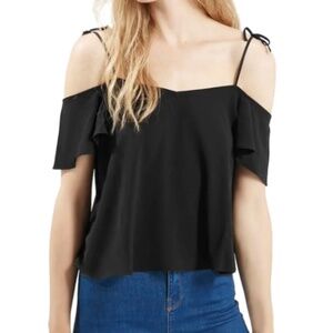 Topshop Off The Shoulder Top - Black